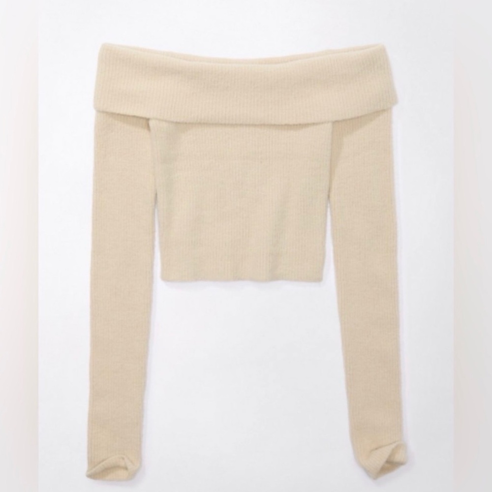 American Eagle Outfitters Beige Knit Top